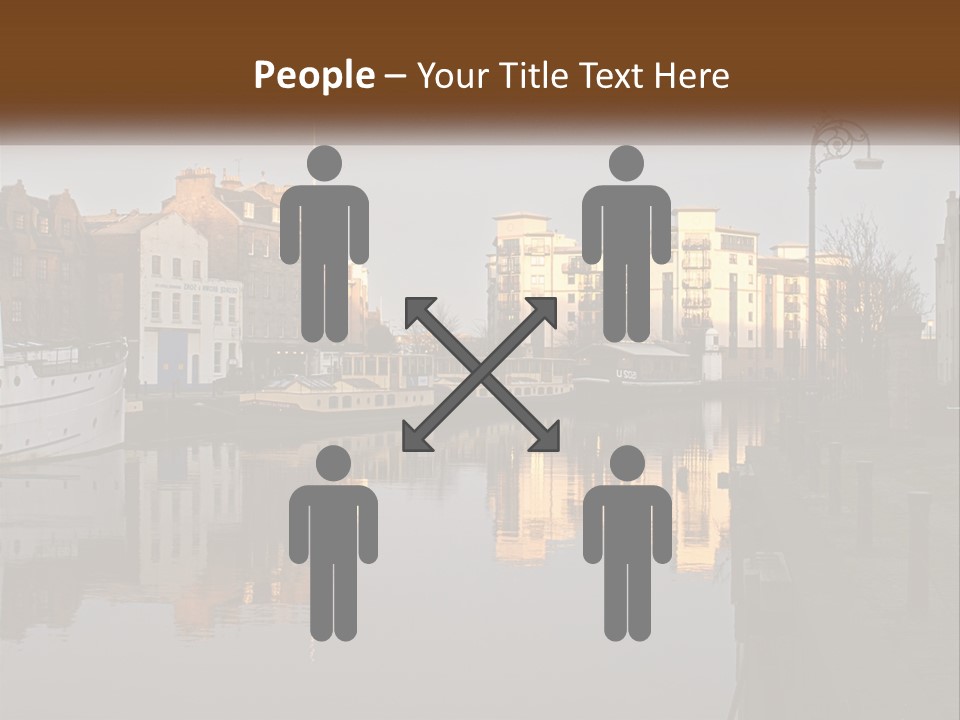 City With A Bay PowerPoint Template