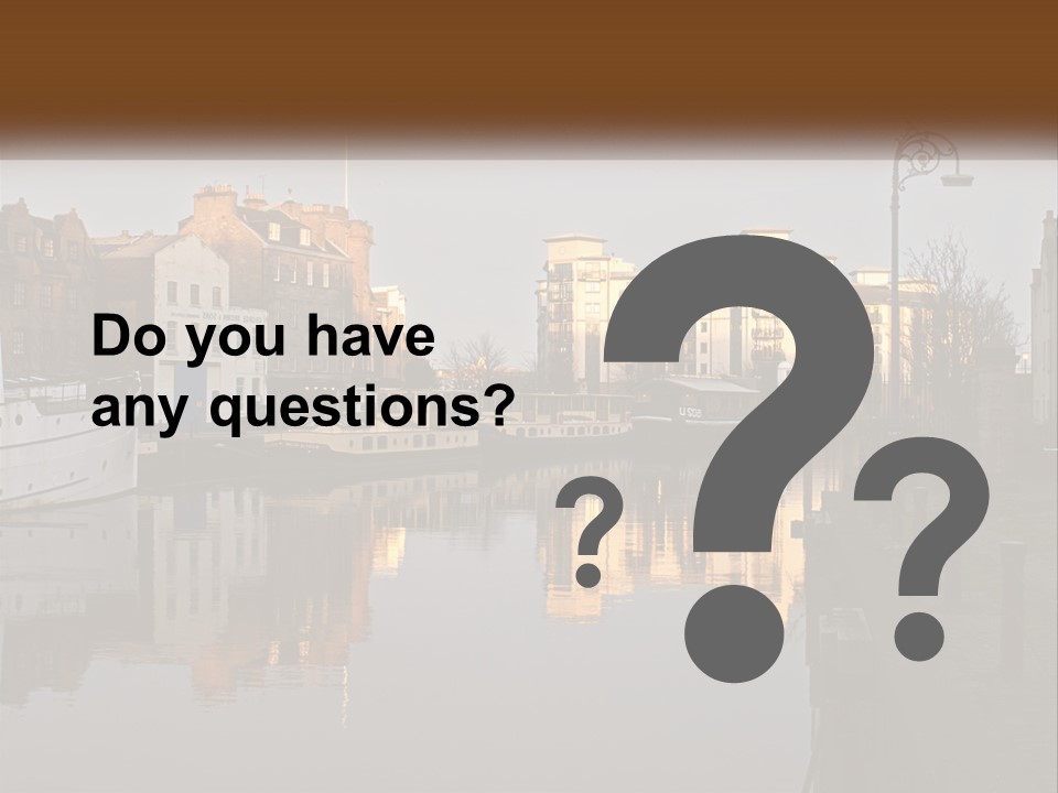 City With A Bay PowerPoint Template