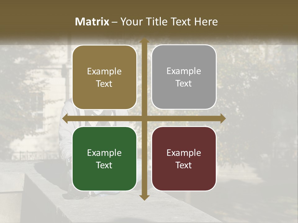 Student With Laptop On Break PowerPoint Template