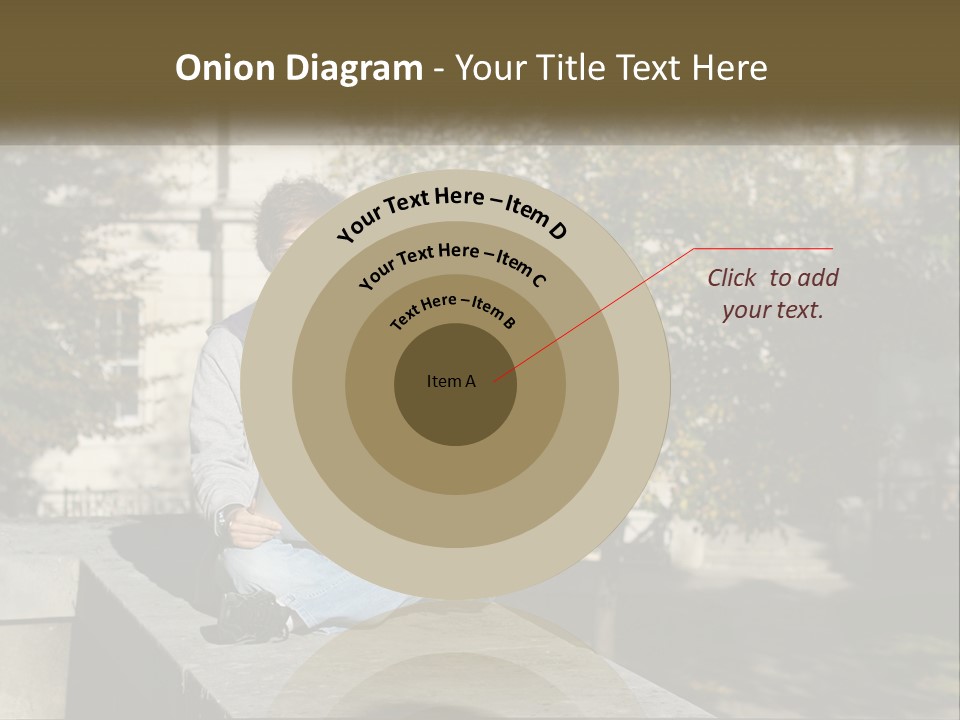 Student With Laptop On Break PowerPoint Template