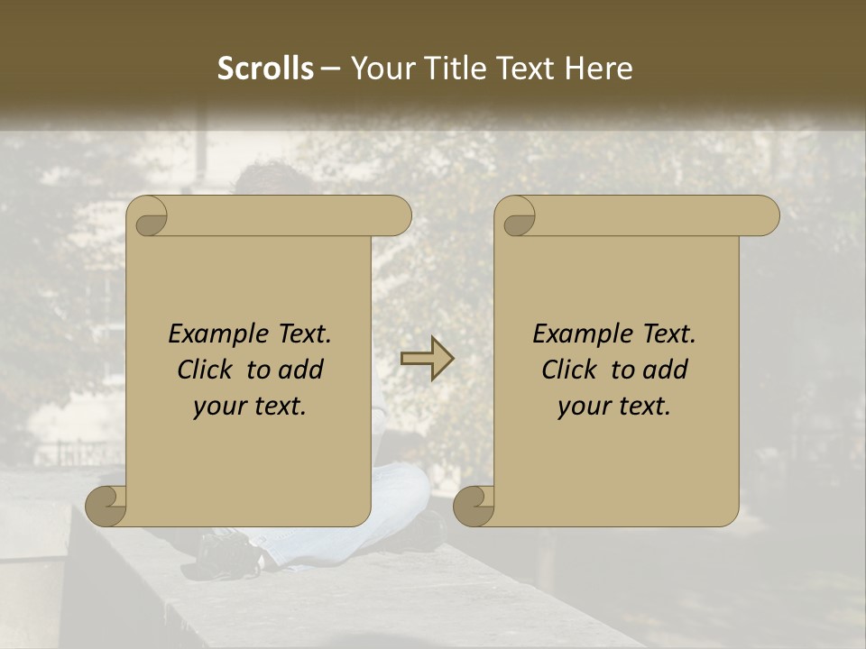 Student With Laptop On Break PowerPoint Template