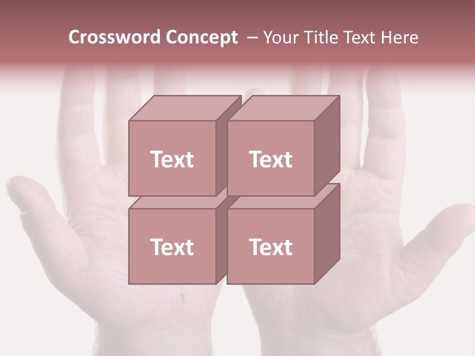 Worker's Hands PowerPoint Template