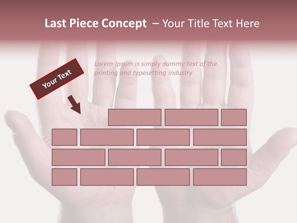 Worker's Hands PowerPoint Template
