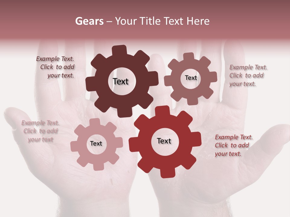 Worker's Hands PowerPoint Template