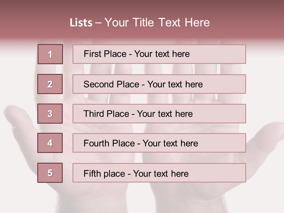 Worker's Hands PowerPoint Template