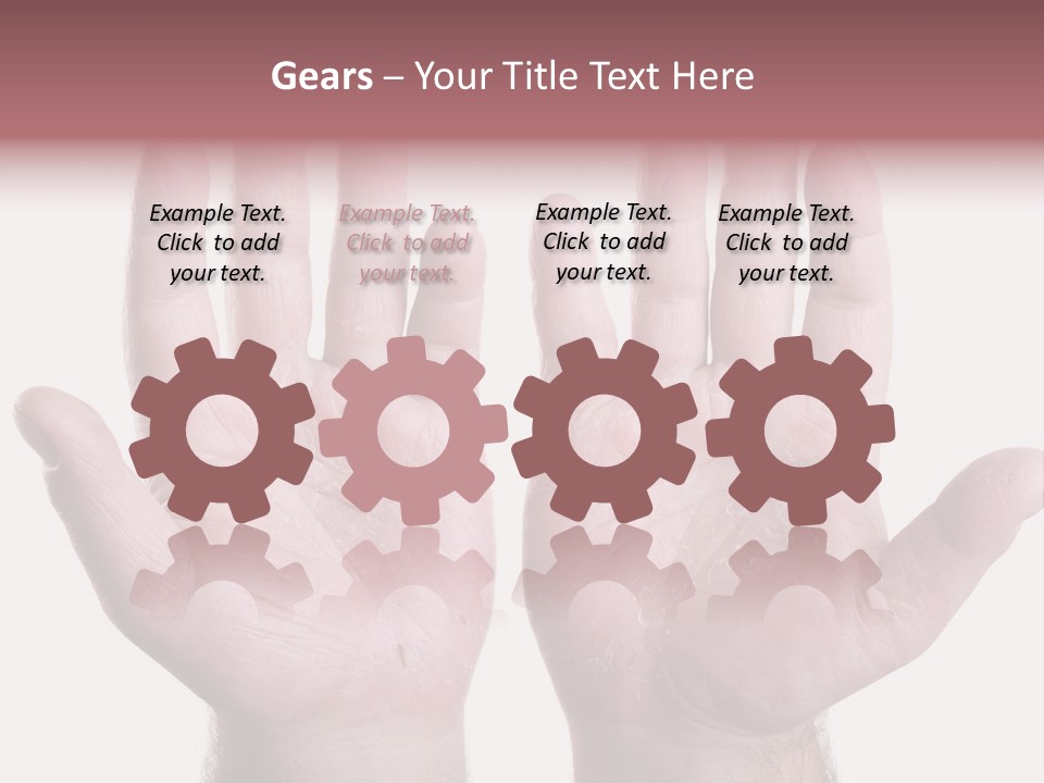 Worker's Hands PowerPoint Template