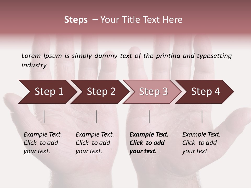 Worker's Hands PowerPoint Template