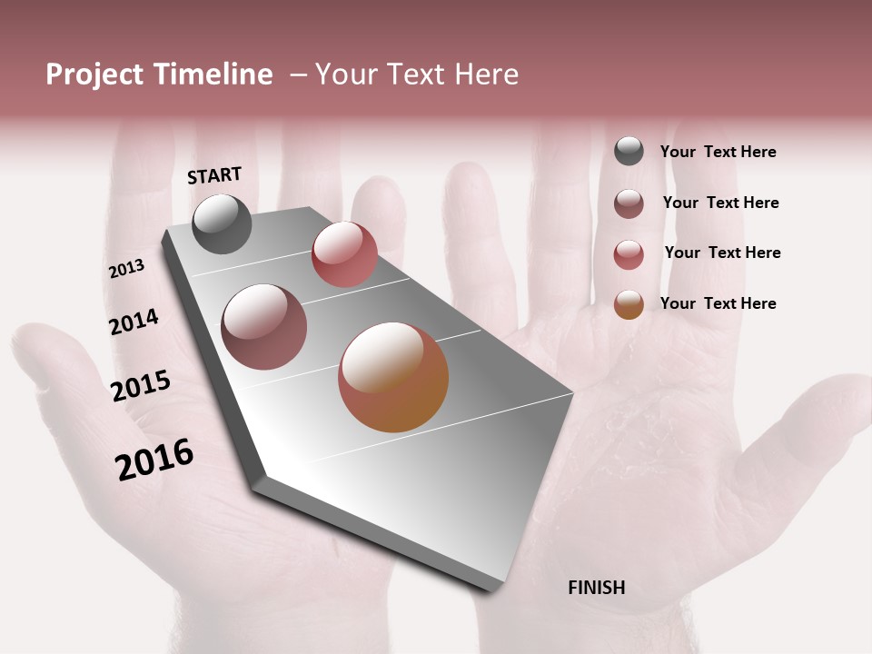 Worker's Hands PowerPoint Template