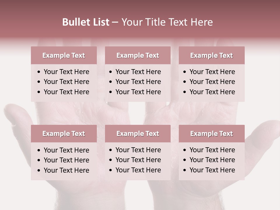 Worker's Hands PowerPoint Template