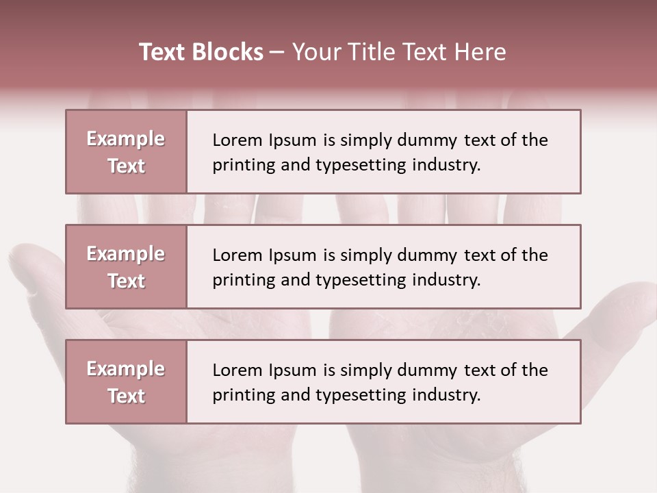 Worker's Hands PowerPoint Template