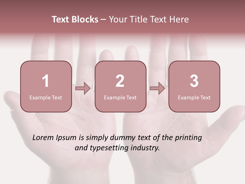 Worker's Hands PowerPoint Template