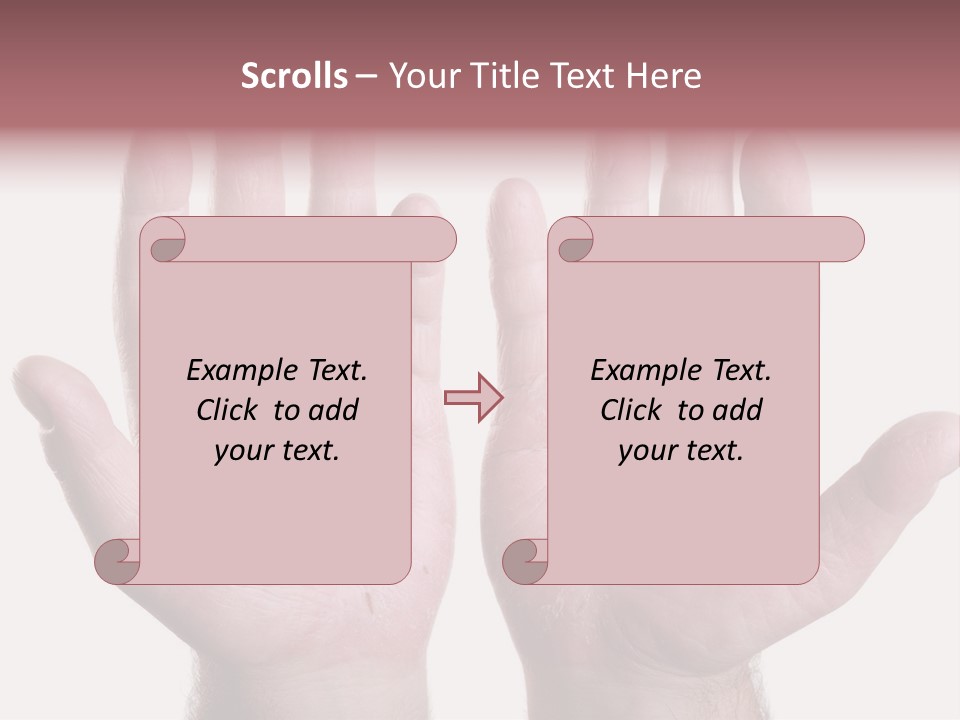 Worker's Hands PowerPoint Template