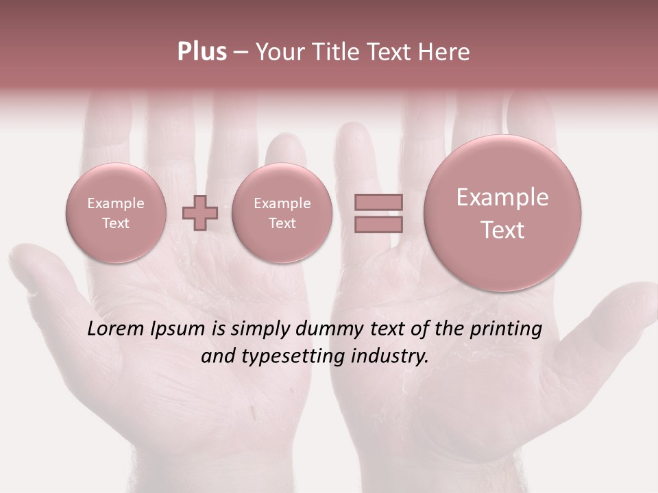 Worker's Hands PowerPoint Template