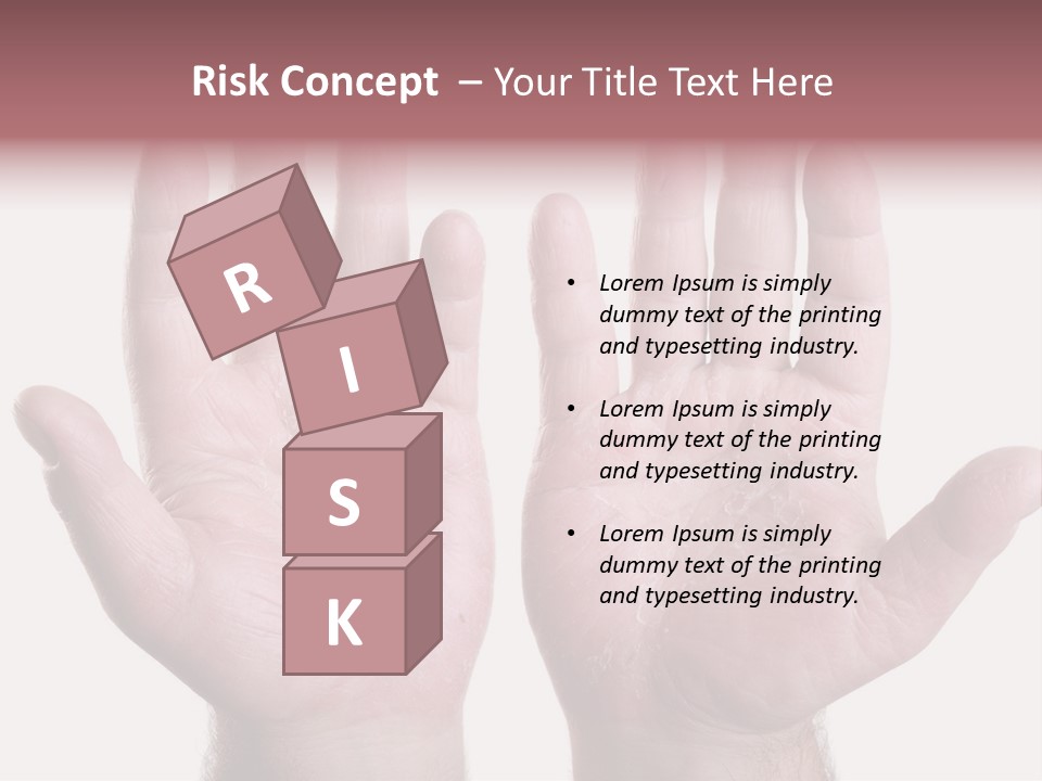 Worker's Hands PowerPoint Template