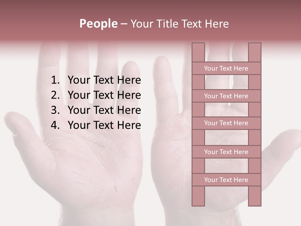 Worker's Hands PowerPoint Template
