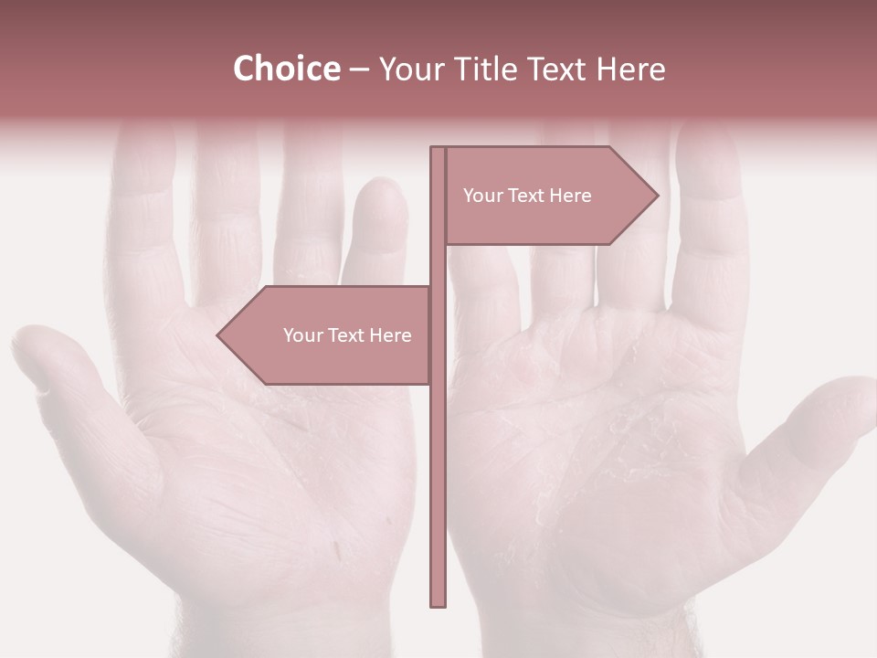 Worker's Hands PowerPoint Template