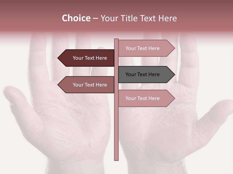 Worker's Hands PowerPoint Template