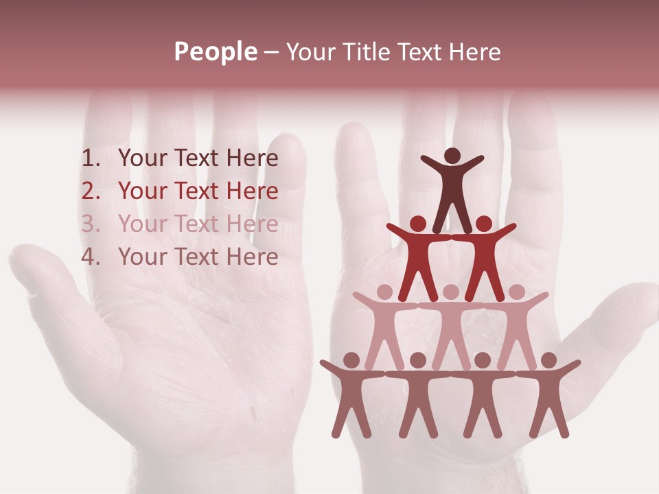 Worker's Hands PowerPoint Template