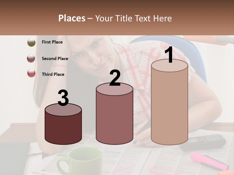 Woman Looking For A Job PowerPoint Template