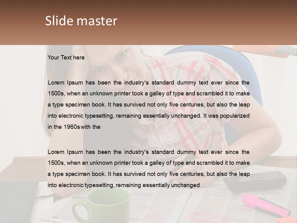 Woman Looking For A Job PowerPoint Template