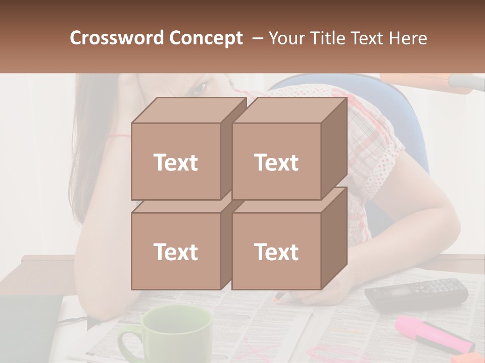 Woman Looking For A Job PowerPoint Template