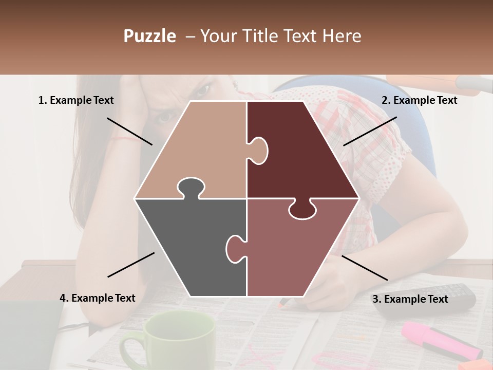 Woman Looking For A Job PowerPoint Template