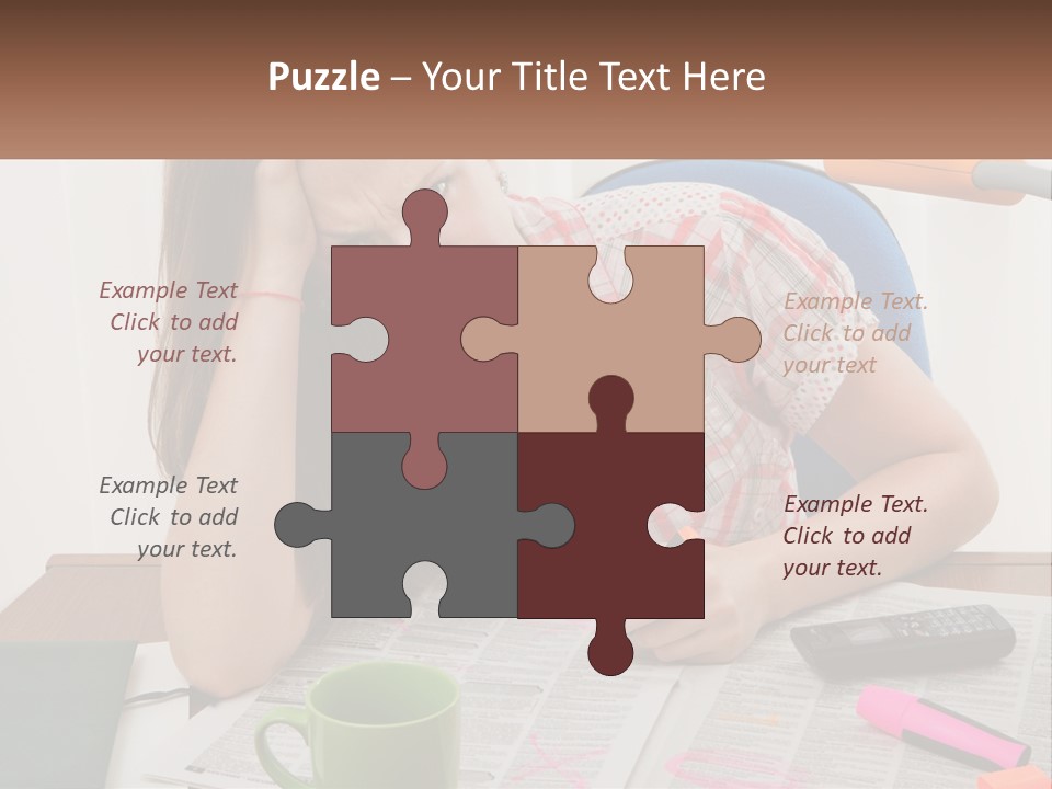 Woman Looking For A Job PowerPoint Template