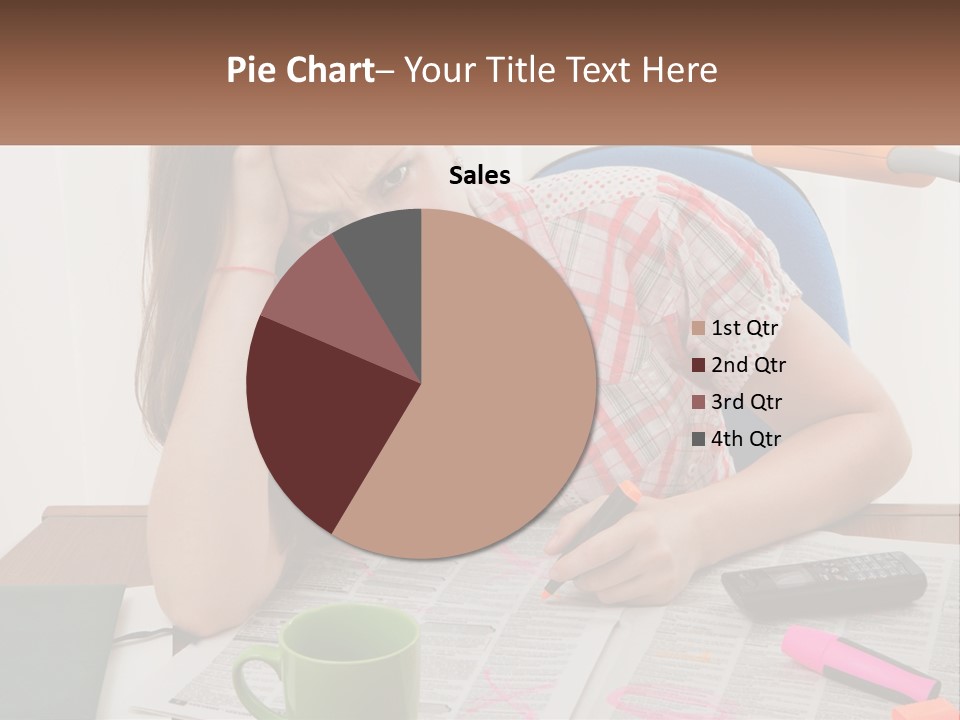 Woman Looking For A Job PowerPoint Template