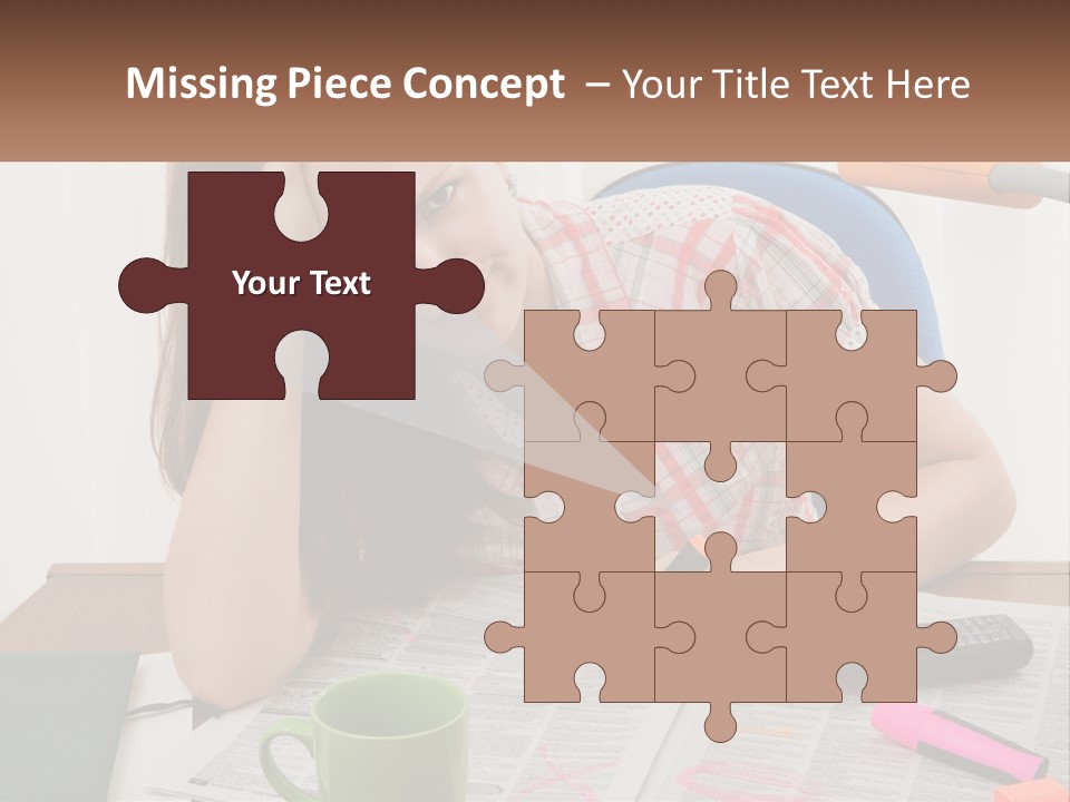 Woman Looking For A Job PowerPoint Template