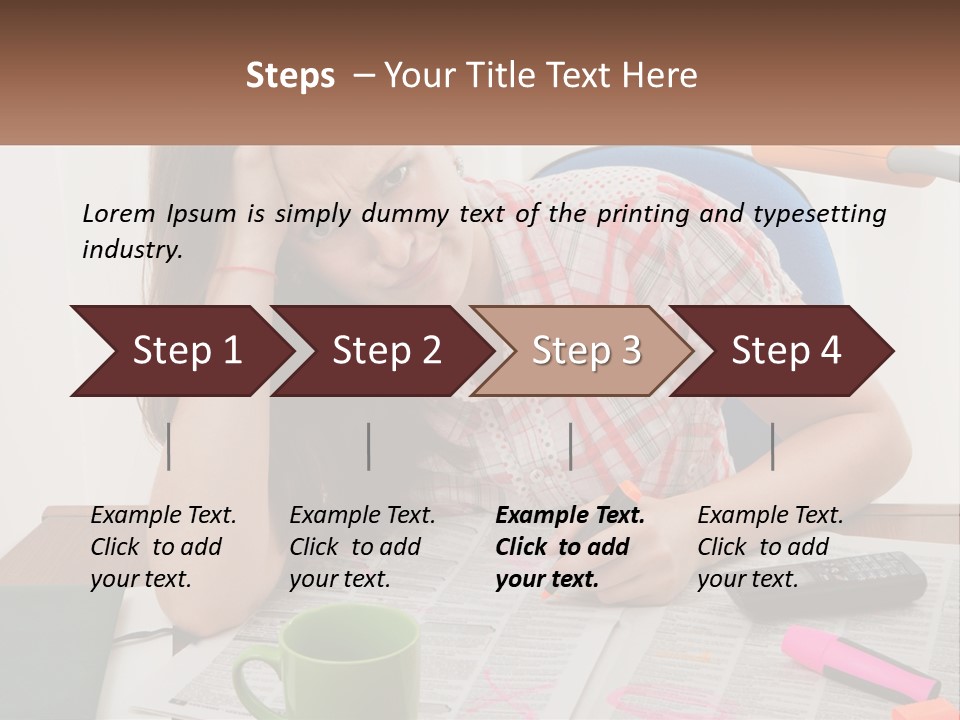 Woman Looking For A Job PowerPoint Template