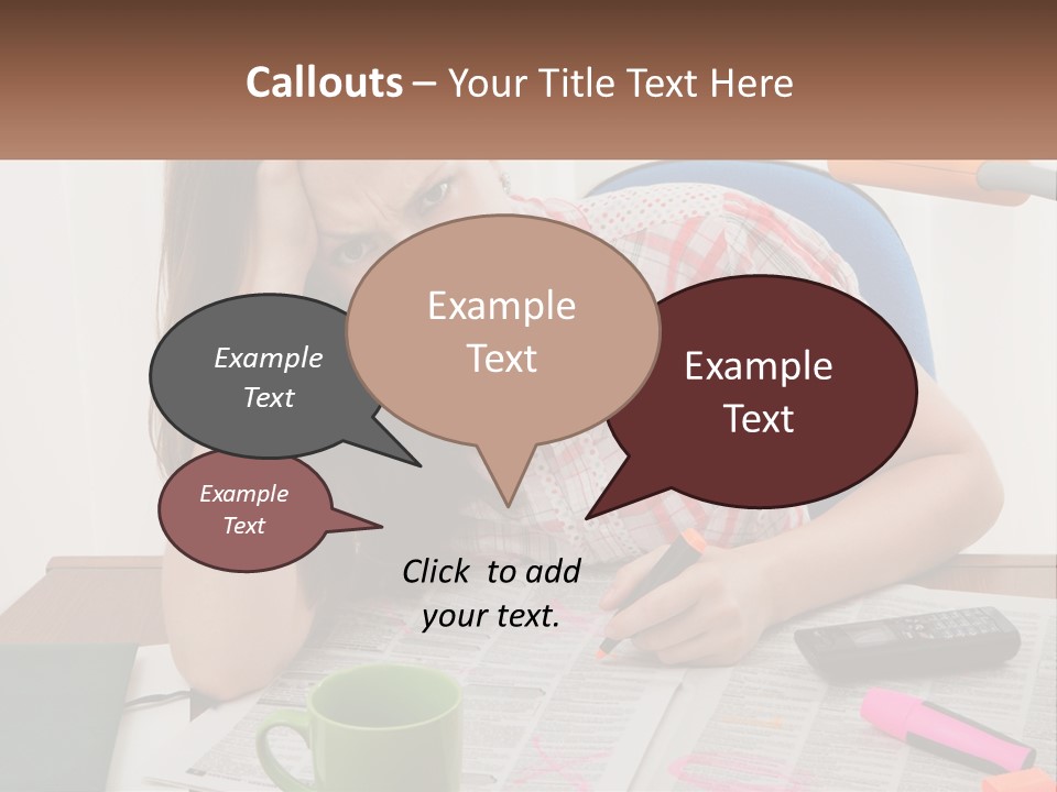 Woman Looking For A Job PowerPoint Template