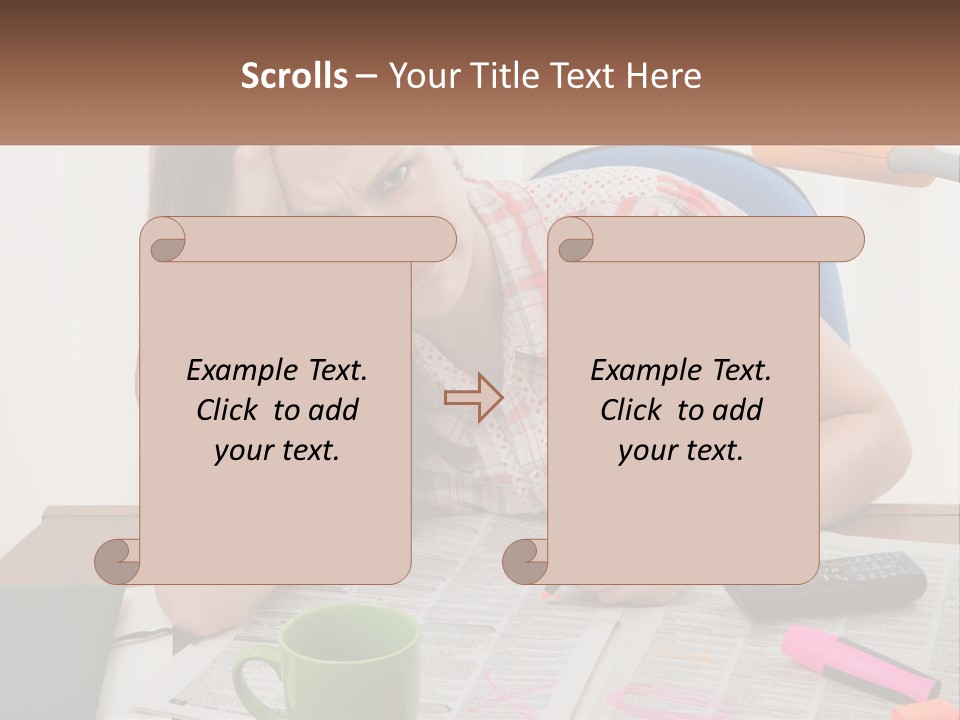 Woman Looking For A Job PowerPoint Template