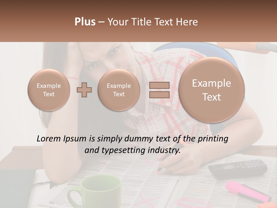 Woman Looking For A Job PowerPoint Template