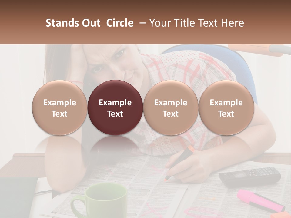 Woman Looking For A Job PowerPoint Template