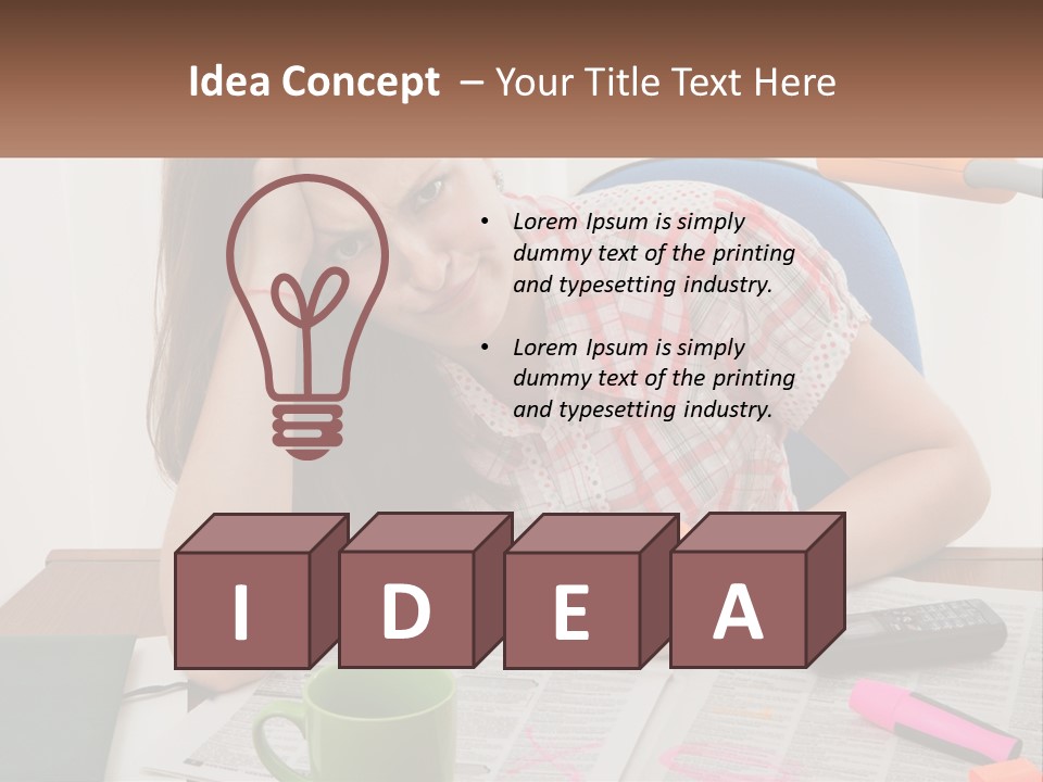 Woman Looking For A Job PowerPoint Template