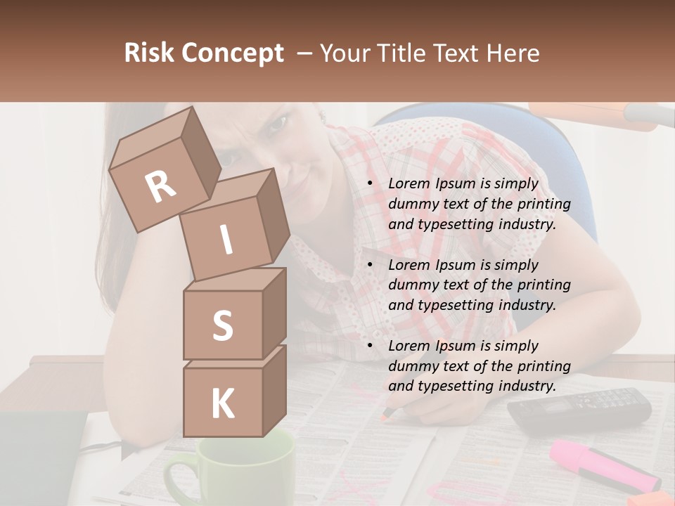 Woman Looking For A Job PowerPoint Template