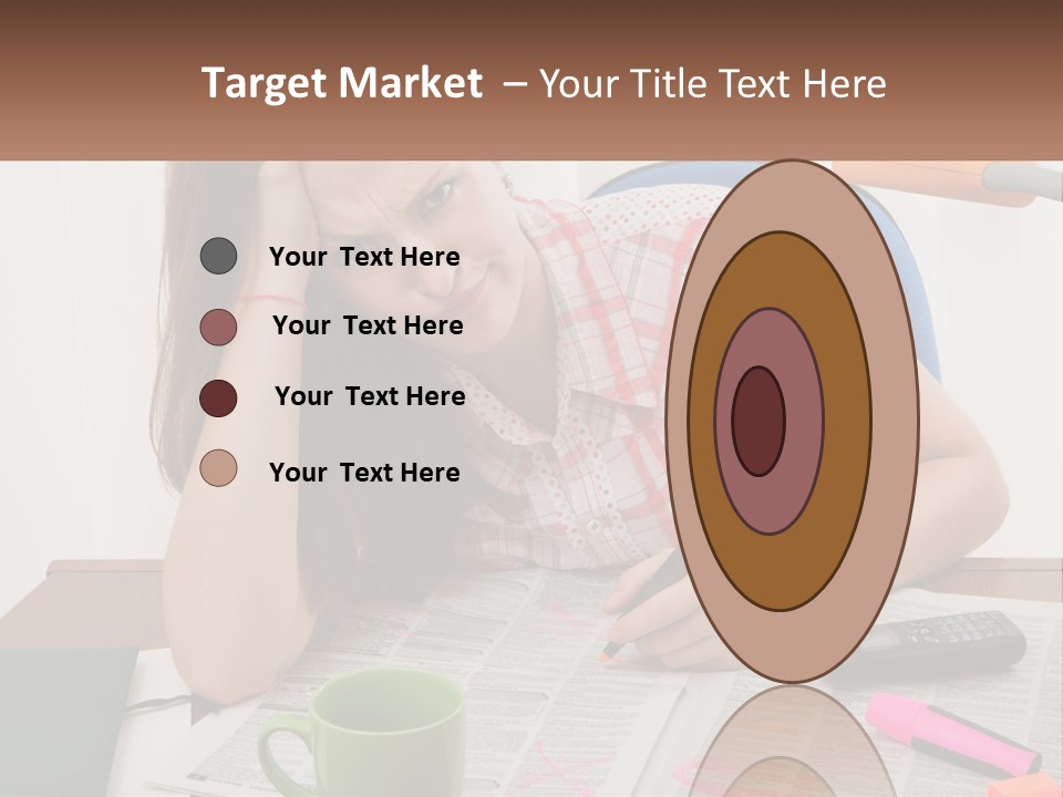 Woman Looking For A Job PowerPoint Template