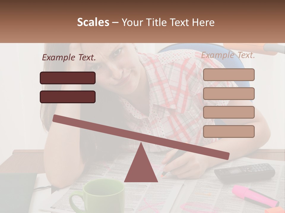 Woman Looking For A Job PowerPoint Template
