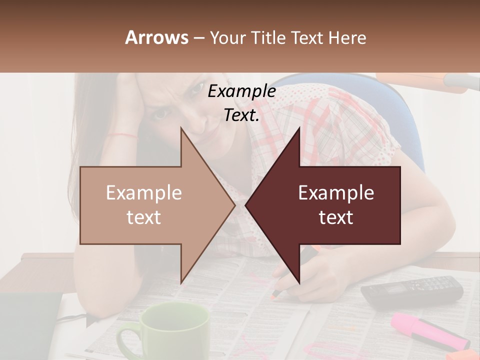 Woman Looking For A Job PowerPoint Template