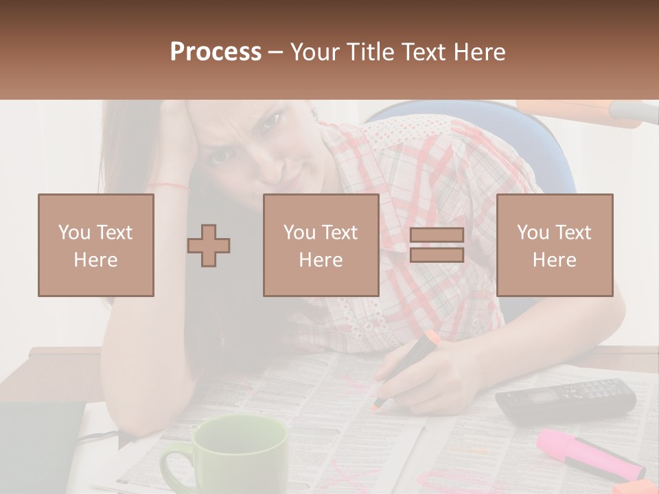 Woman Looking For A Job PowerPoint Template