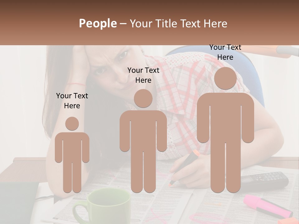 Woman Looking For A Job PowerPoint Template