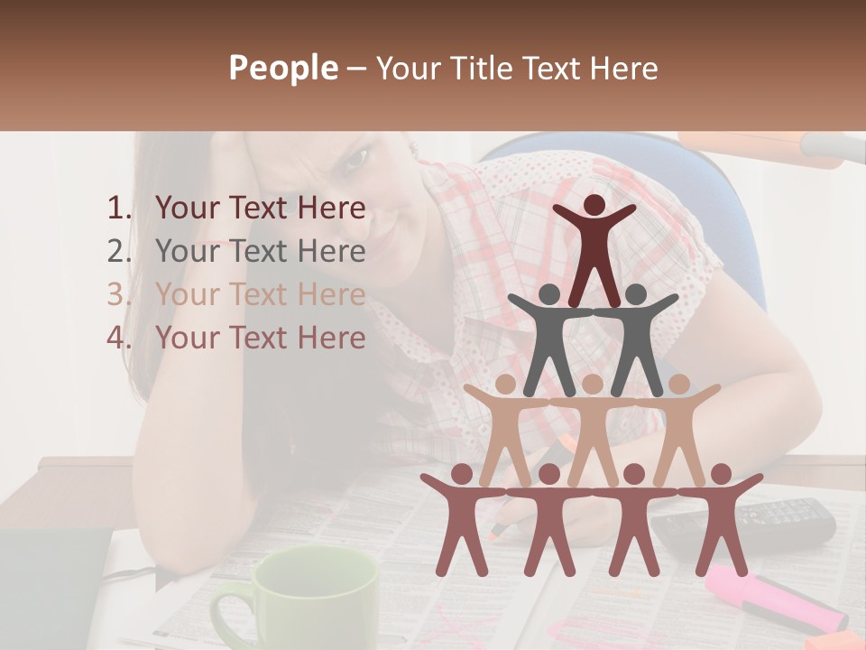 Woman Looking For A Job PowerPoint Template