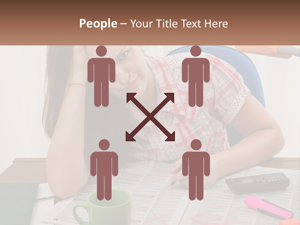 Woman Looking For A Job PowerPoint Template