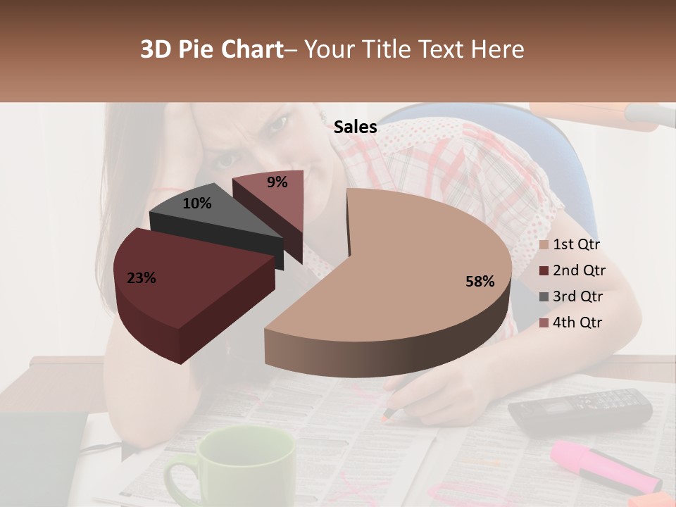 Woman Looking For A Job PowerPoint Template