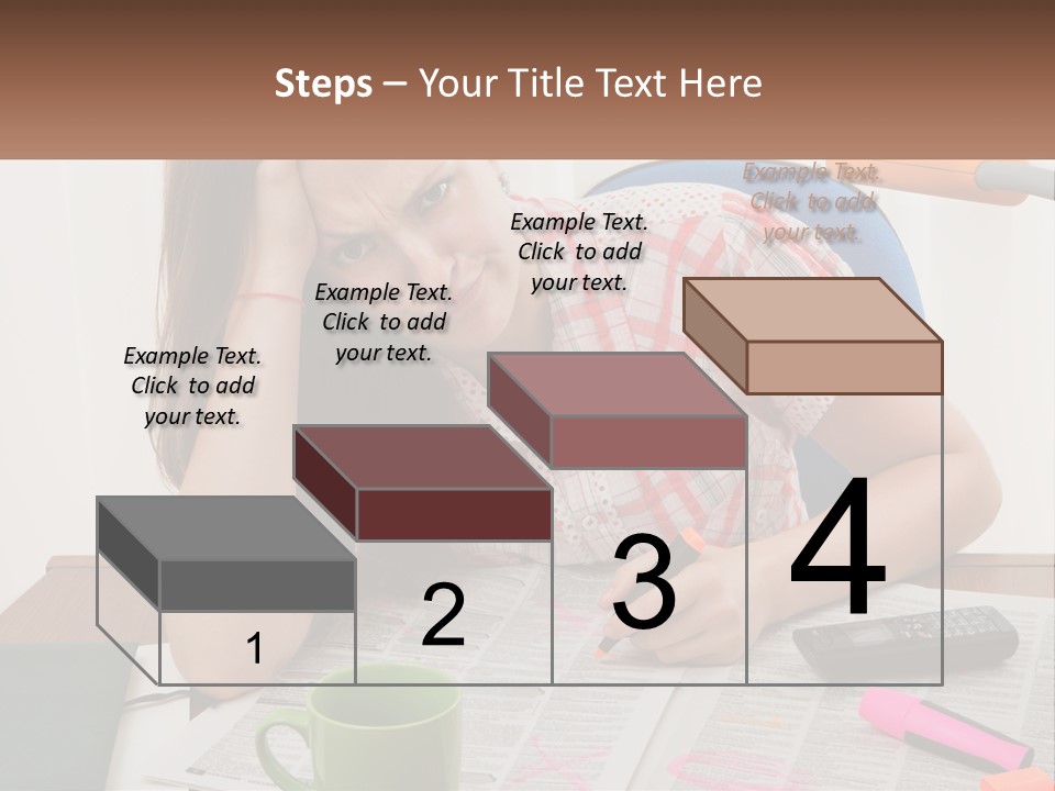 Woman Looking For A Job PowerPoint Template