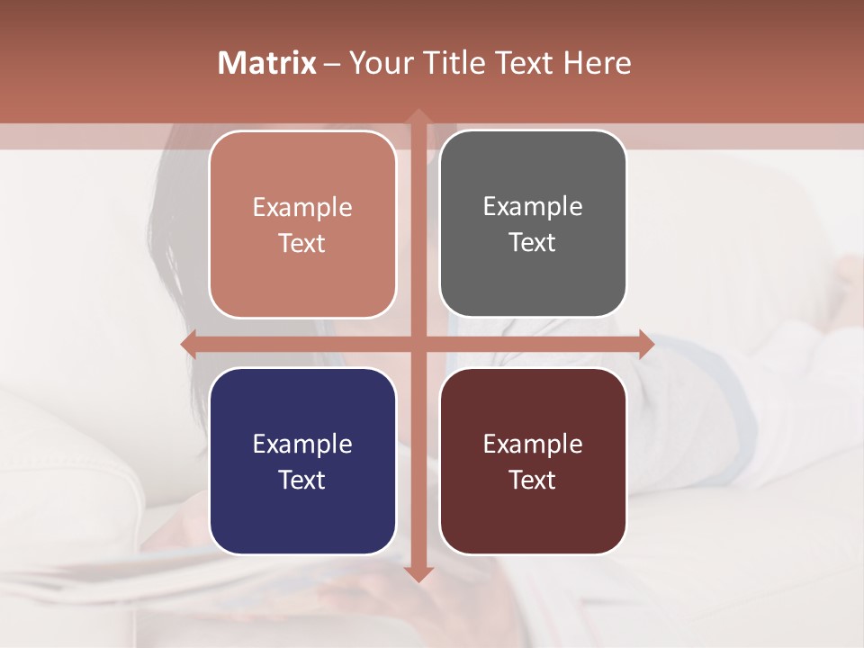 Woman Reading Magazine PowerPoint Template