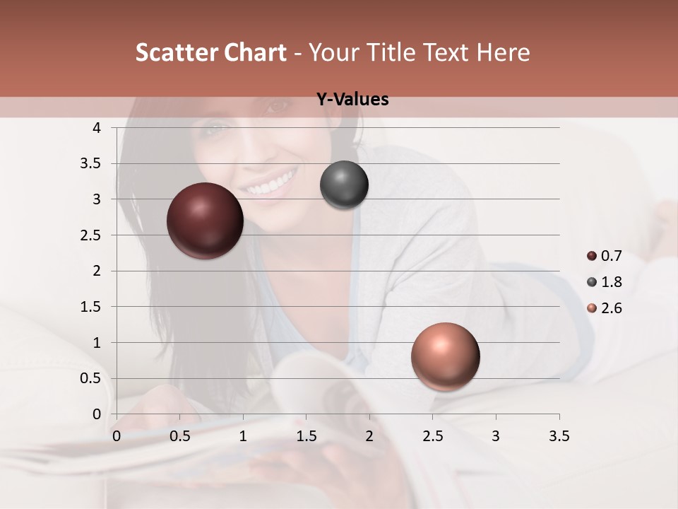 Woman Reading Magazine PowerPoint Template