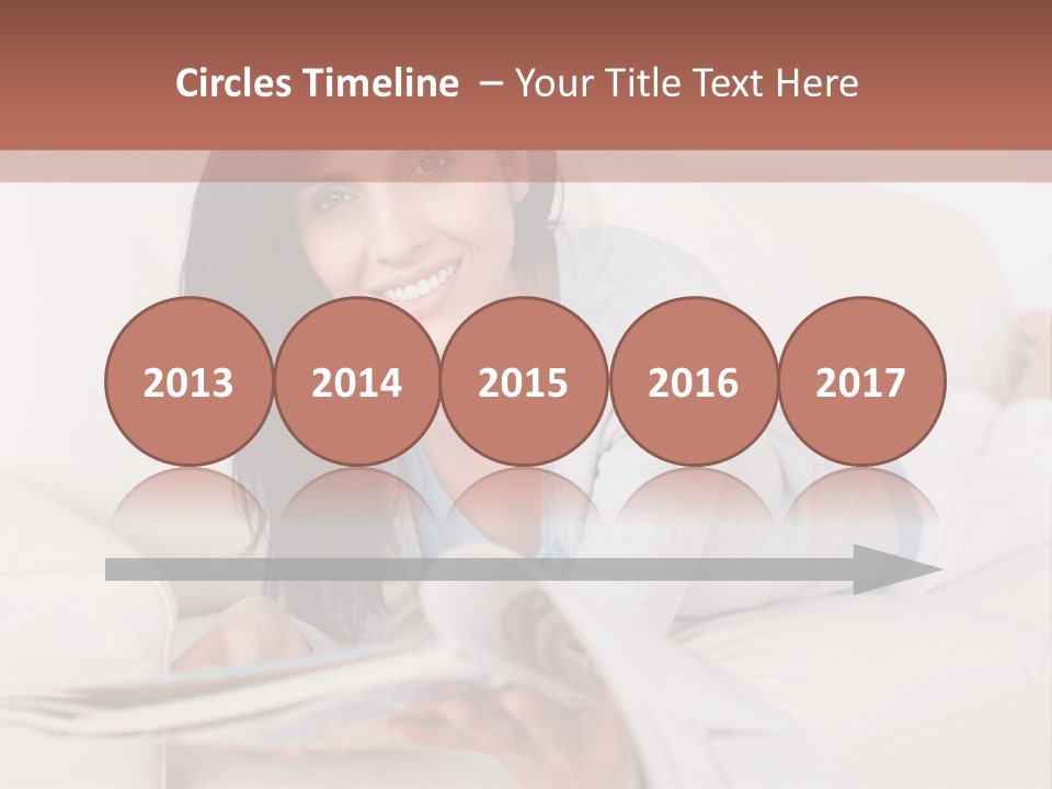 Woman Reading Magazine PowerPoint Template