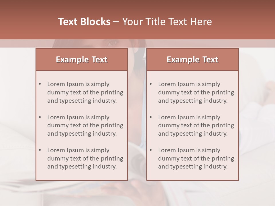 Woman Reading Magazine PowerPoint Template