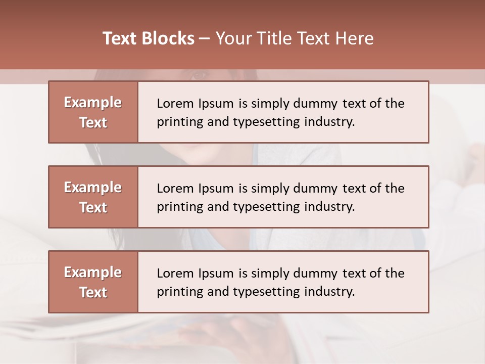 Woman Reading Magazine PowerPoint Template